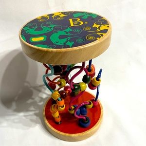 Battat B. Wood Bead Loopy Loo A-Maze Educational Wire Toy Colorful Beads